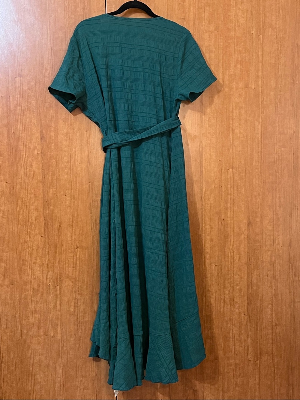 NWT Cupshe Wrap Dress Emerald Green Midi with Tie Waist Size XL - Picture 3 of 10